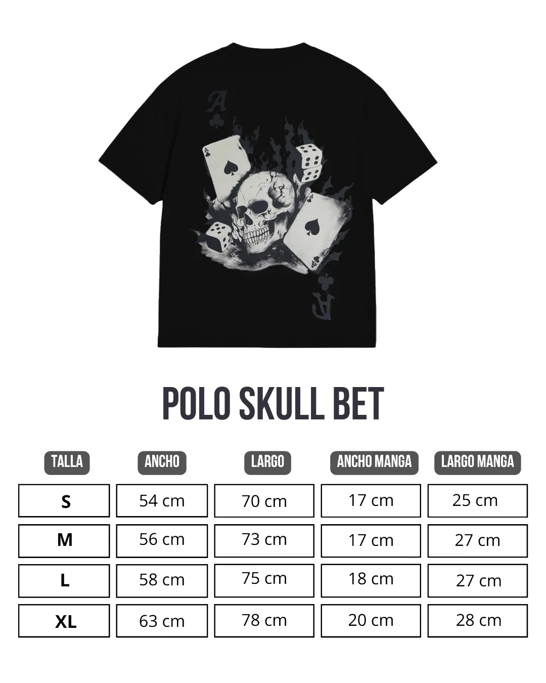 Polo Blanco Skull Bet | Hombre - Imagen 4