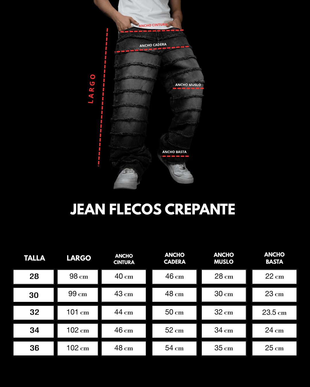 Jean Negro Flecos | Hombre - Imagen 7