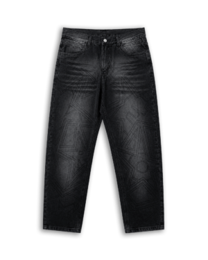 MOM JEAN LIL BLACK CREPANTE